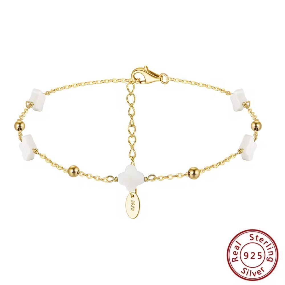 ENA925 14k over Sterling Silver Anklet